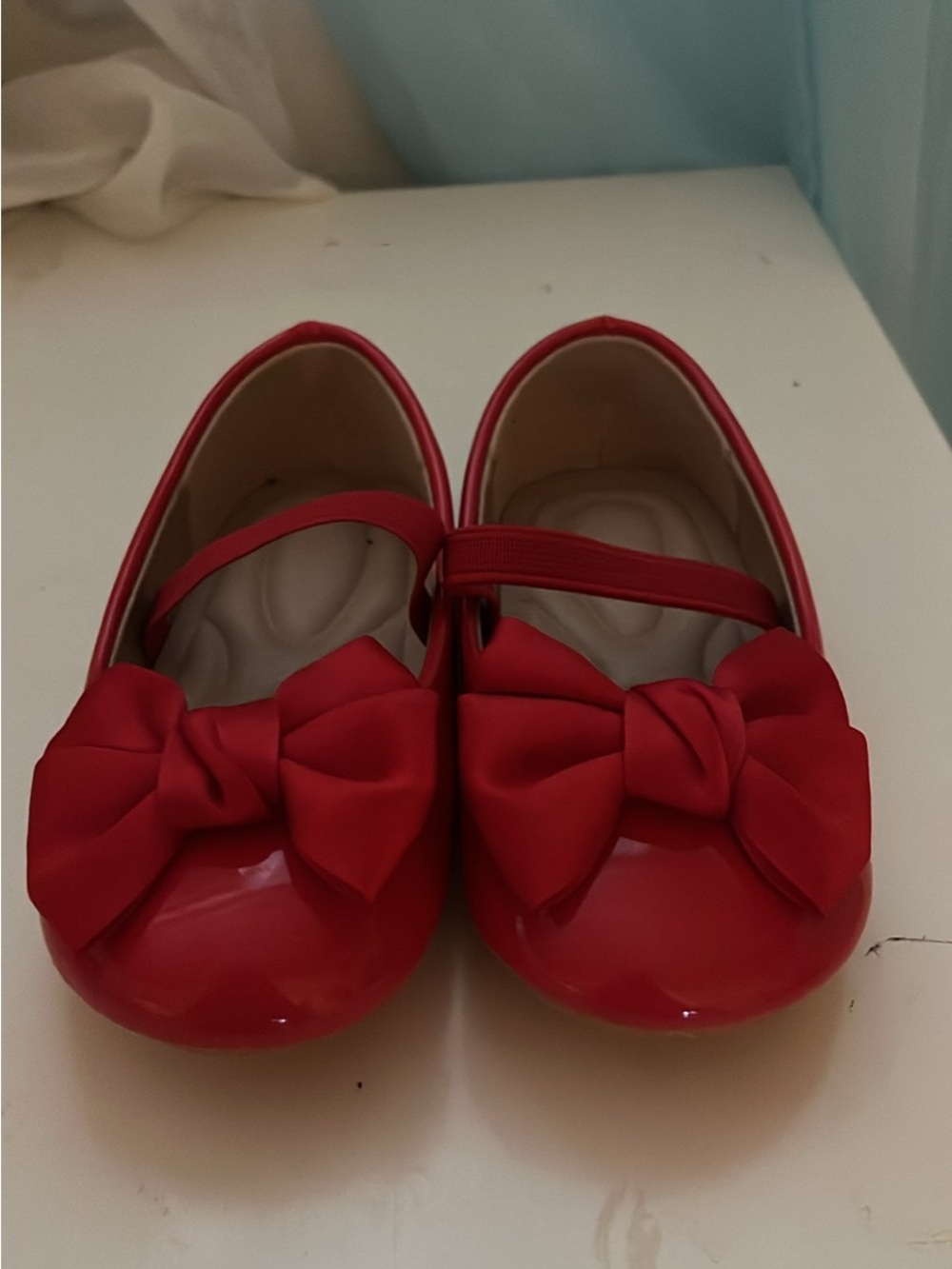 Girls' Red Bow Mary Jane Kids Shoes